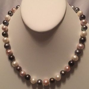 14K 10-11mm Freshwater MultiColor Pearl Necklace